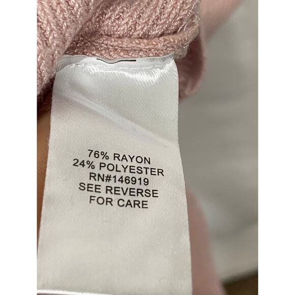 Nordstrom Freshman 1966 Soft Pink Knit Maxi Slip Dress V Neck Size L - Picture 6 of 8